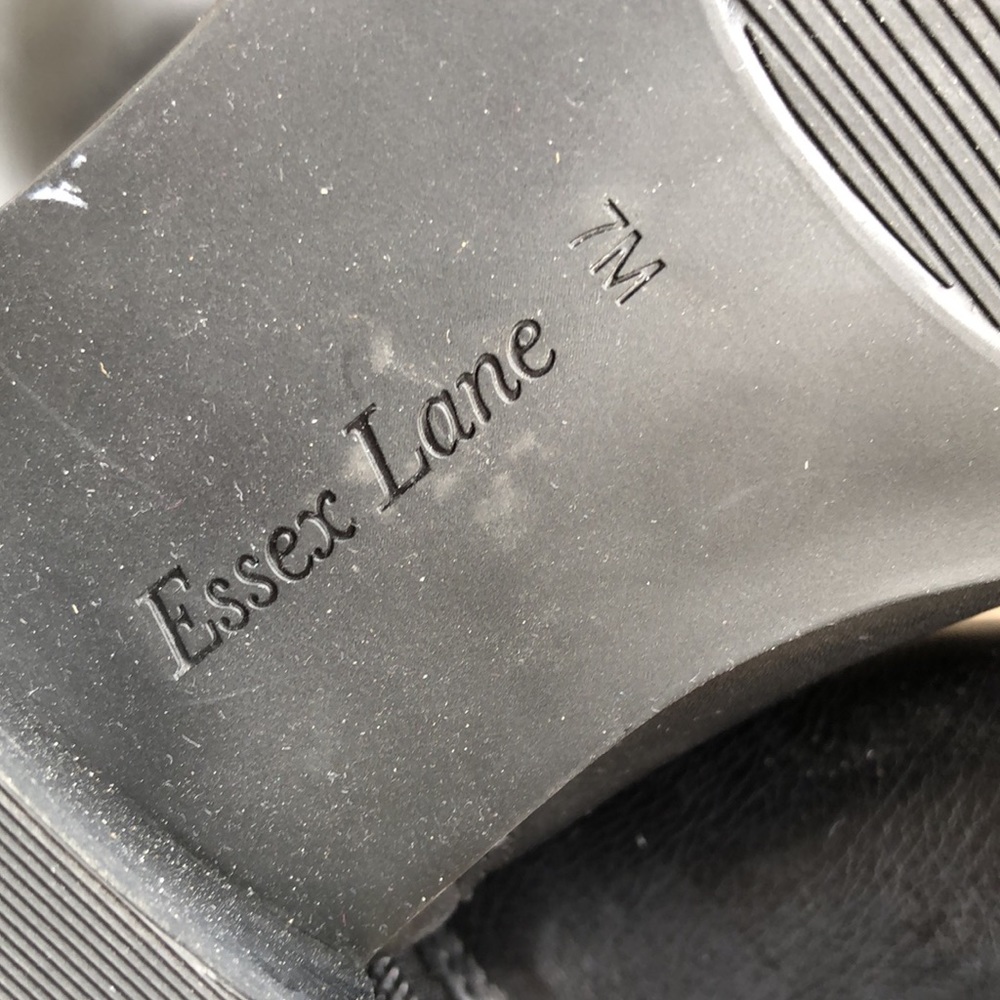 7 Essex Lane Leather Buckle Boots Soft Supple Low Heel Tall Boots Knee Maggie - Picture 3 of 11